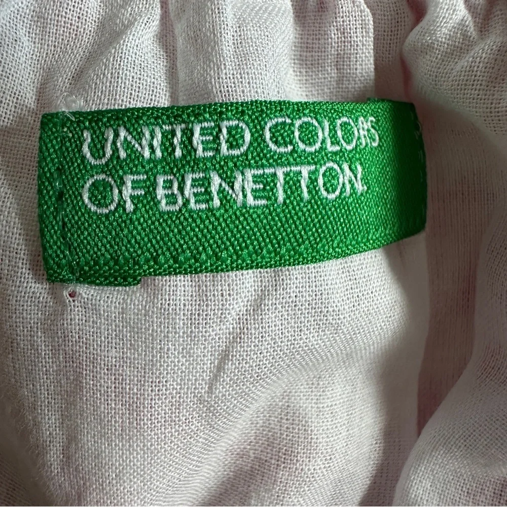 United Colors of Benetton Striped Tank Dress with Ruffles Sz 2Y